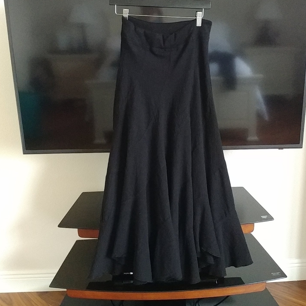 Long Black Boho Skirt Cotton NWT